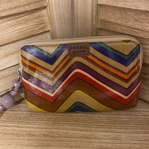Fossil mini purse multi color NWT